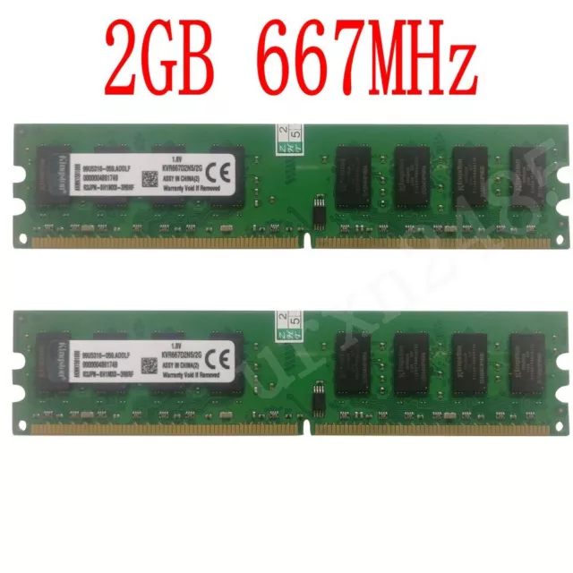 Para Kingston 4GB 2x 2G PC2-5300 667MHz KVR667D2N5 / 2G memoria de escritorio SP