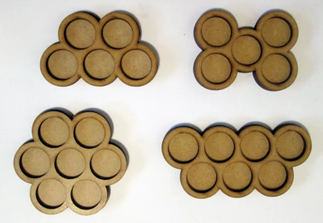 2mm MDF Movement Trays Bases Wargame Round Circle bases 20 25 30 32 35 40 50 60