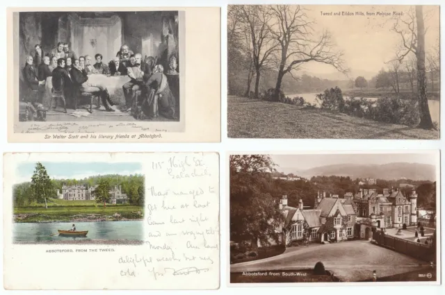 10 Sir Walter Scott Abbotsford Roxburgh Scotland Old Postcards All Shown (I2)
