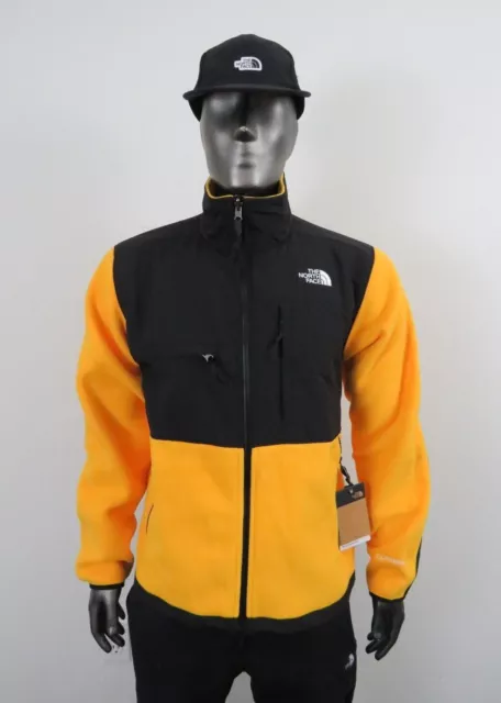 NWT Mens The North Face Denali Full Zip Heavy Polartec Fleece Jacket Gold Black