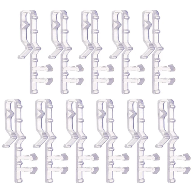 GORGECRAFT 10Pcs Clip per Mantovane in Plastica Trasparente