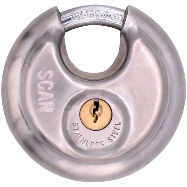 Cadenas Rond Disque 70mm Inox – 2 Clés, Sécurité Renforcée
