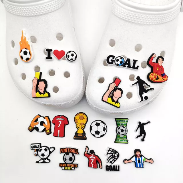 18Pcs/Set Football Cute Cartoon PVC Shoes Charms Shoe Decor For Croc And Jibbitz