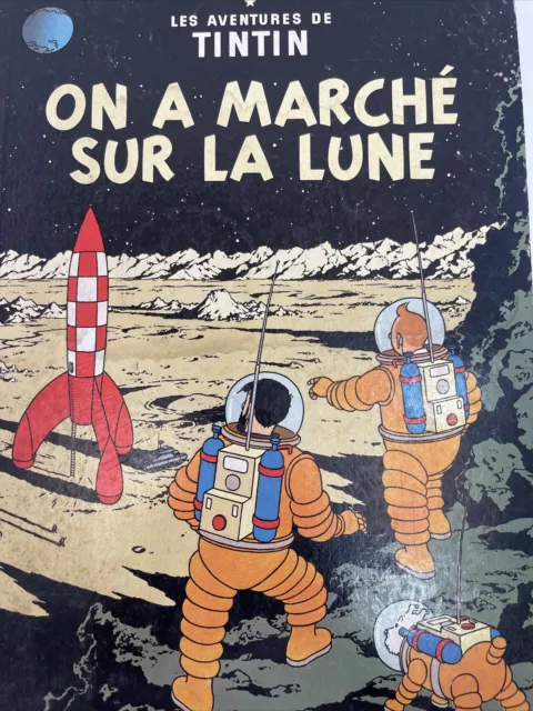 TINTIN On a Marché sur la Lune Édition originale 1954 Rare Très Bon État HERGÉ 2