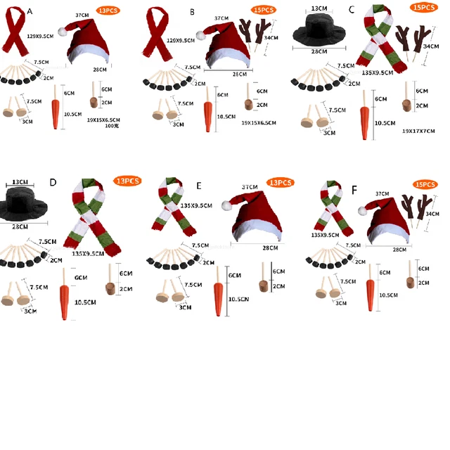 Construisez votre propre costume de bonhomme de neige robe kit chapeau