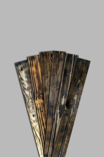 Burned Vintage Wood. 100% Real Reclaimed Wood for wall decor or DIY Projects