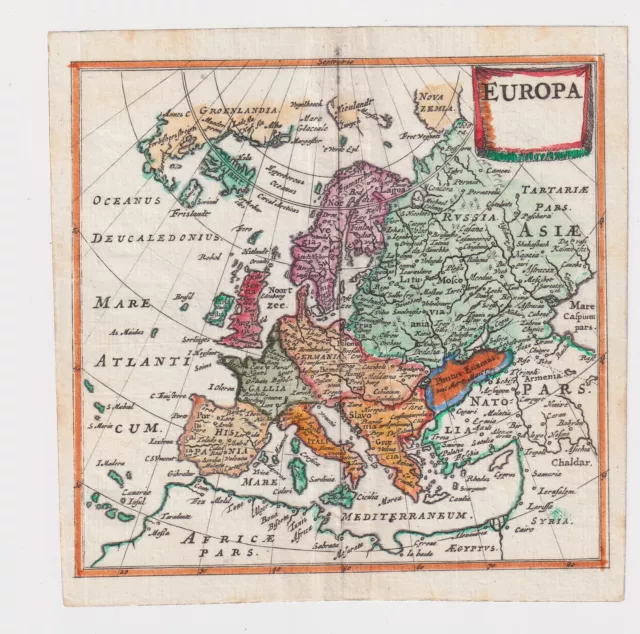 Philippus Cluverius (1580-1622), mappa della Europa, 1686