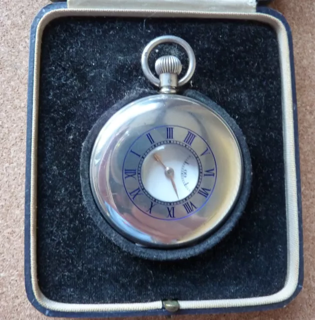 1941 J W Benson Silver Half Hunter Pocket Watch 15 Jewels with matching case GWO