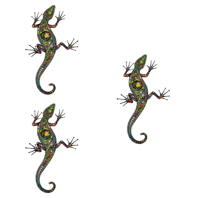 3 PC Wallpaper Lizard Wall Decor Reptile Stickers Wall Sticker