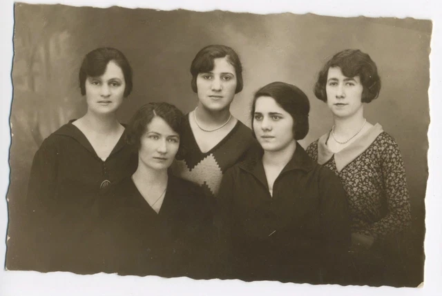 BP476 Carte Photo vintage card RPPC Femme mode fashion groupe