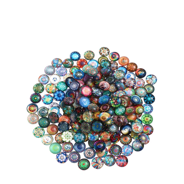 200 PCS M Half Round Gems Flat Back Cabochons DIY Earrings Craft