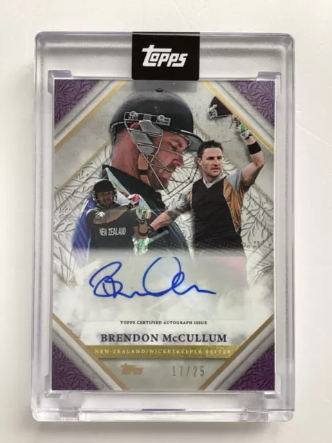 Topps Cricket Legenden Des Spiels 2024 Auto Brendon Mccullum Neuseeland 17/25