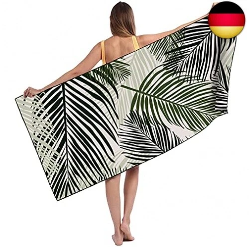 Strandtuch, 80 x 180cm Extra großes Mikrofaser Strandtuch für Erwachsene, D