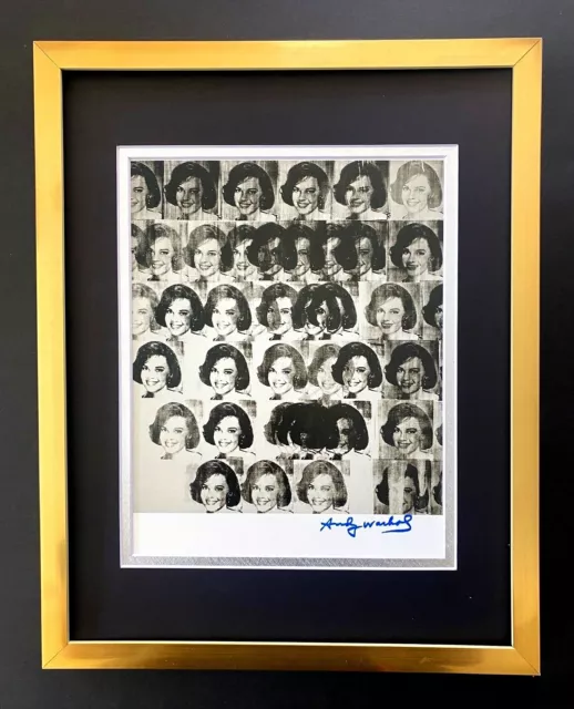 Andy Warhol Gorgeous 1984 Signed Natalie Wood Print Matted And Framed