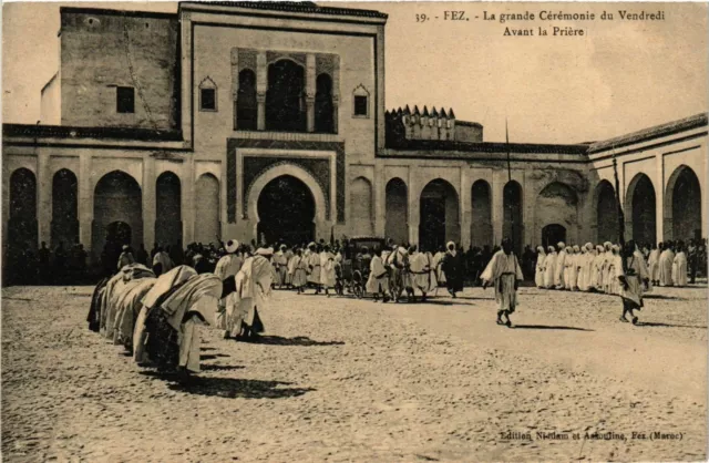 CPA AK FEZ - La grande Ceremonie du Vendredi MAROC (796439)