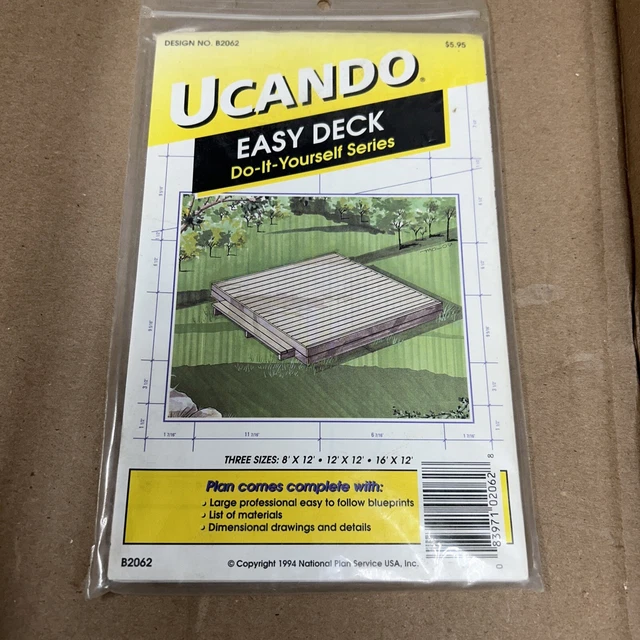 Planes completos U can do Easy Deck Do It Yourself con lista de materiales