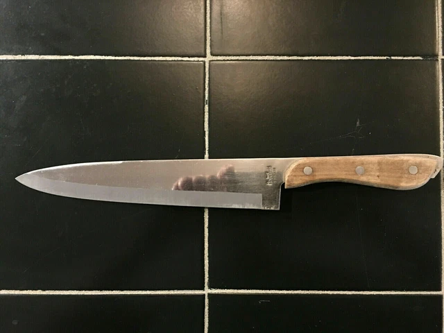 Vintage Regent Sherwood Stainless Steel Knives Wood Handle 9" Blade 14" Overall