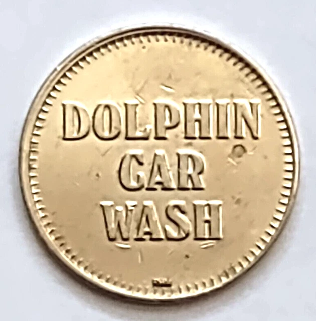 Car Wash Token Dolphin No Cash Value Copper Nickel .9375"