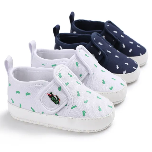 Baby Boy Girl Pram Shoes White Navy Toddler PreWalker Shoes Newborn to 18 Months