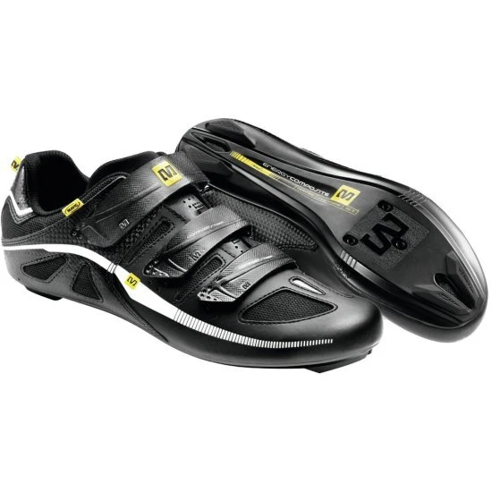 Mavic Peloton Road Cycling Shoes 3 Strap for 3-Bolt Cleats  - Black