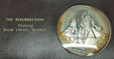 Franklin Mint Genius of Michelangelo PF .925 Silver Medal- The Resurrection