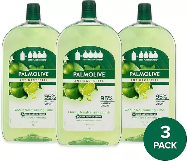 6 pack Palmolive Antibacterial Liquid Hand Wash Soap 6L(6 x 1L packs)AU