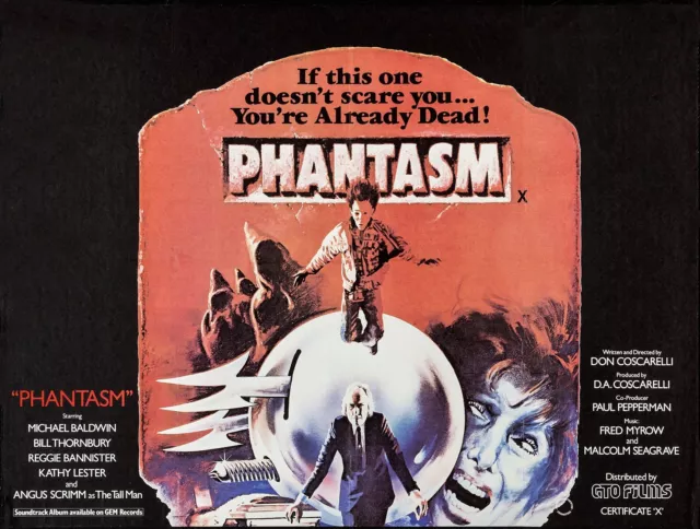 PHANTASM 1979 UK quad poster print 30x40" Don Coscarelli Angus Scrimm FREE P&P