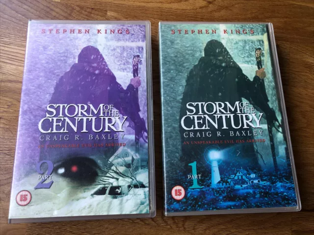 Storm Of The Century Part I And Part 2 Big Box Ex-Rental VHS Tape Stephen King