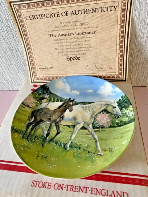 Horse Plate The Austrian Lipizzaner Spode Bradford Exchange Perfect Boxed