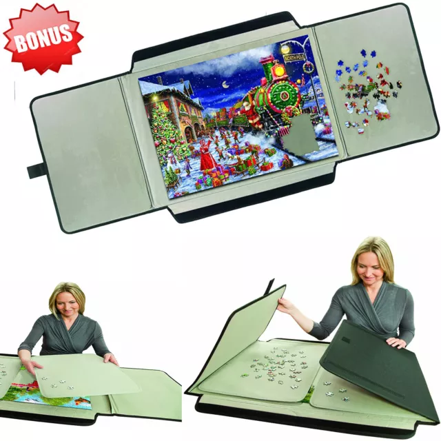 PORTABLE JIGSAW 1000 Pieces Board Puzzle Storage Carry Safe Case Carrier  New UK £26.65 - PicClick UK