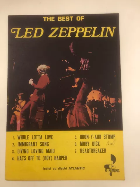 Spartito The Best Of Led Zeppelin Ediz Ri-Fi Music 1970 J. Page_Plant_Jones_Bonh