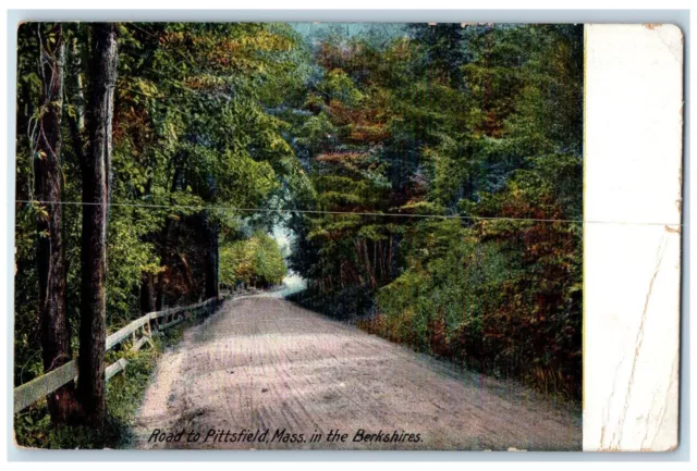 1909 Road to Pittsfield Massachusetts MA In The Berkshires Posted Postcard