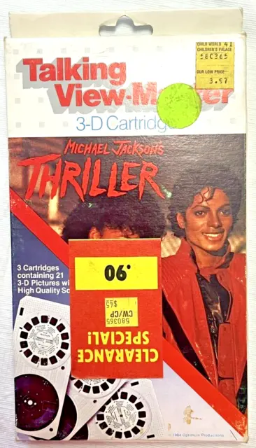 Talking View-Master Cartridges 3-D Michael Jackson Thriller Music Vintage Rare