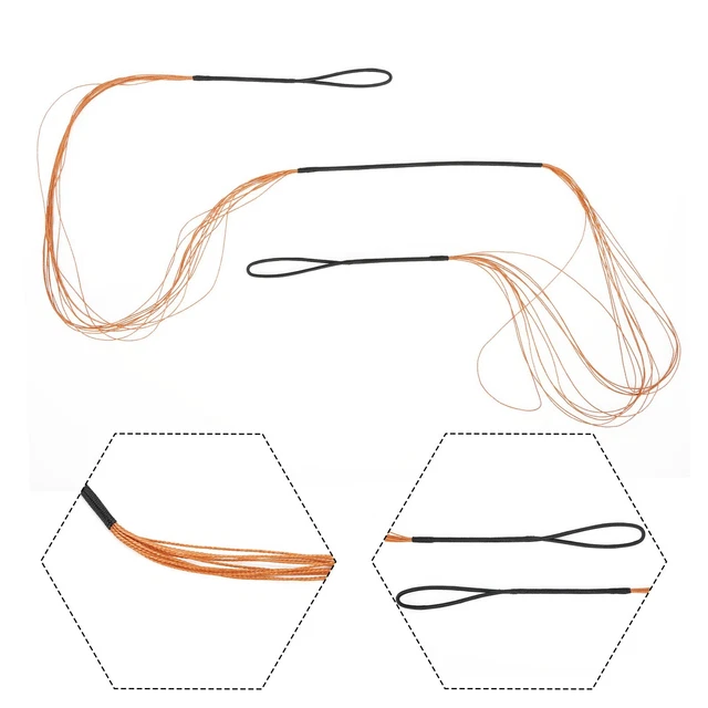 Corde D’arc Chasseur Recurve Noir – Type Flamand Torsadé