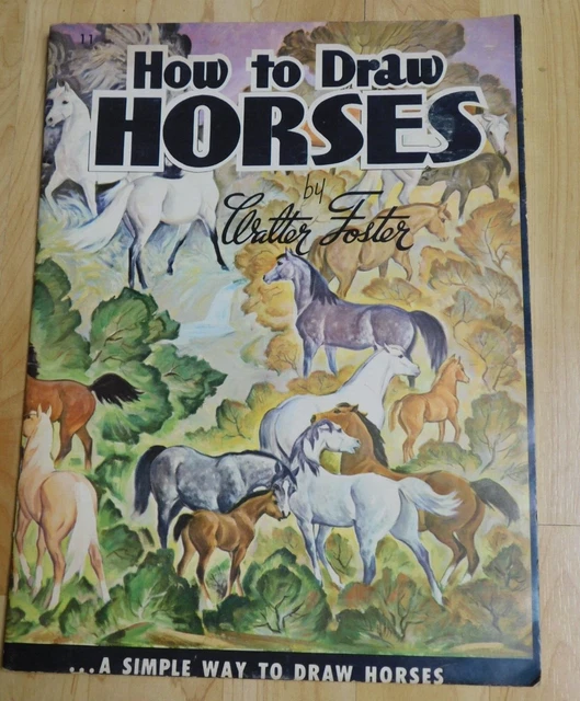 Libro De Arte De Colección Cómo Dibujar Caballos De Walter Foster Libro