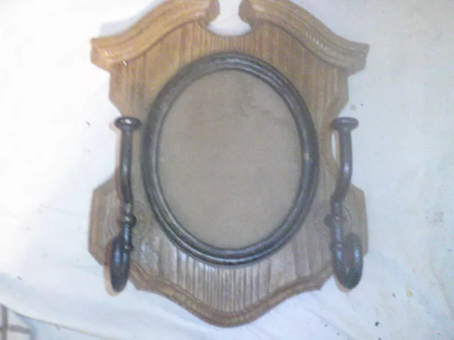 Vintage Syroco Double Hook Hat Coat Wall Hanger No Mirror Center Craft Project