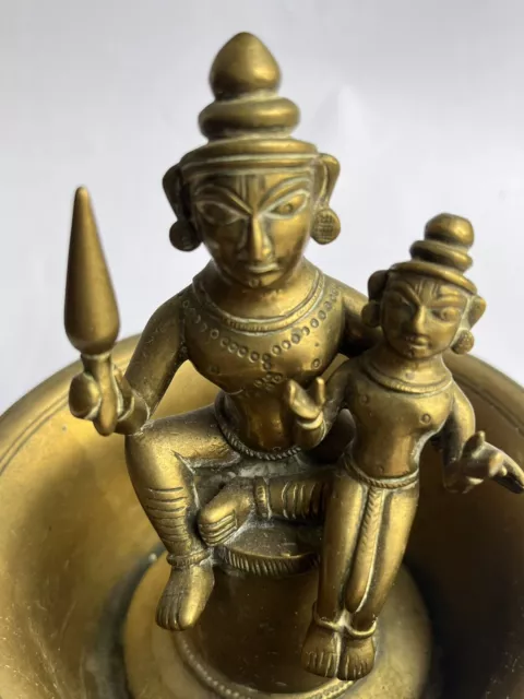 Central Indian Bronze Shiva and Parvati Statue 19th Century