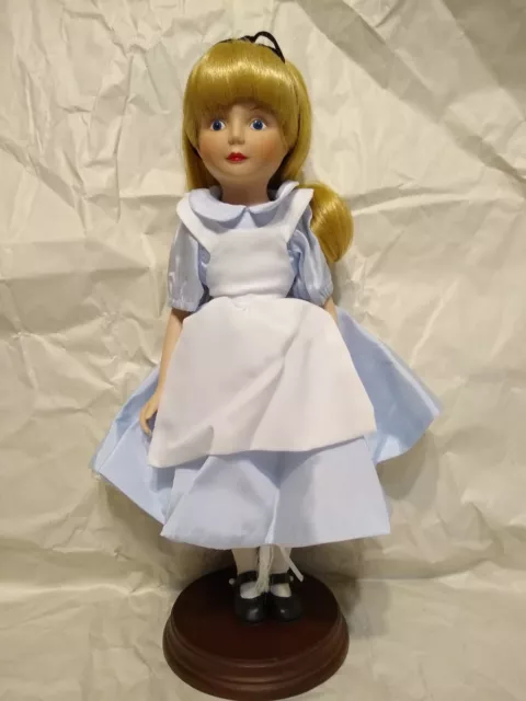 Vintage 1988 Grolier Disney Collection Alice In Wonderland 13" Porcelain Doll