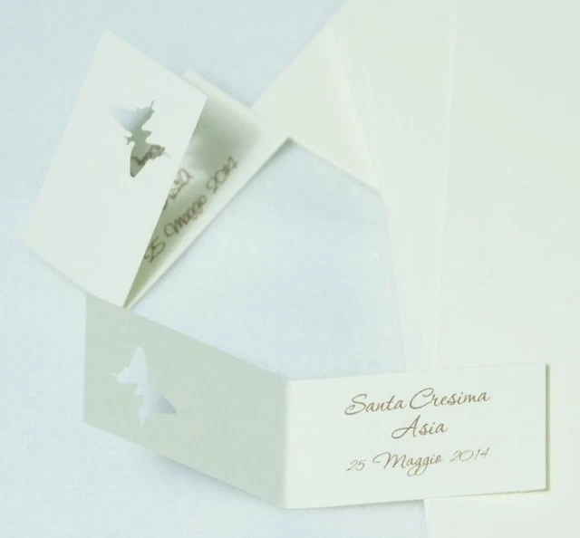 Vinciprova 50 Bigliettini Bomboniera Per Cresima – Personalizzabili Con Nome E Data, 4,5x2,5 Cm, Made In Italy - copertina