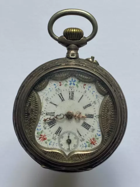 Seltene , wunderschöne Taschenuhr um 1880 -  Herren - Werk läuft