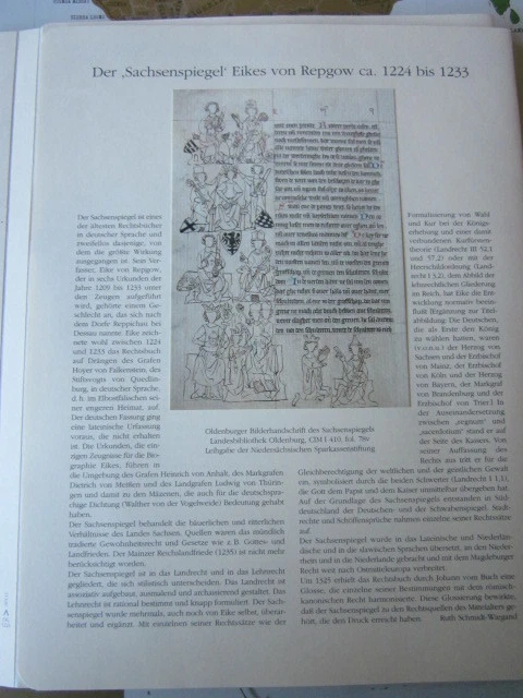 Deutschland in Historischen Karten 1224 Der Sachsespiegel Eikes von Repgow