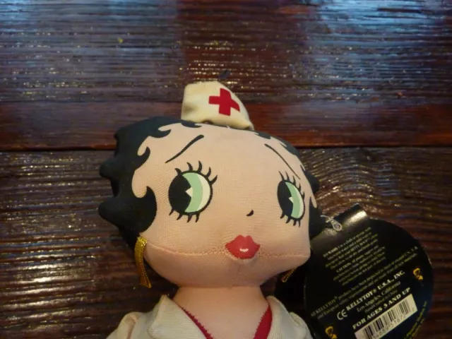 1999 Betty Boop Retired Kelly Nurse Betty Plush Toy 13 1/2" 2