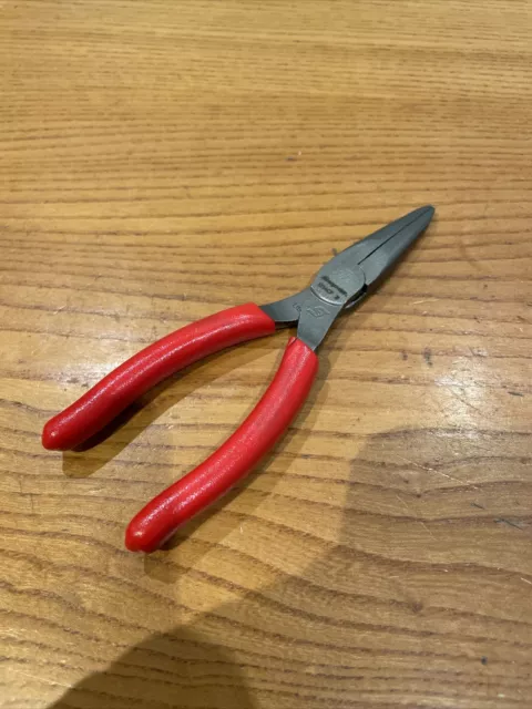 New Snap On 6 Inch 95acf Mini long Nose Plier Red