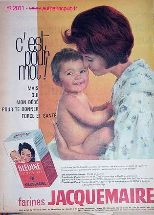 PUBLICITE PHOSPHATINE FALI REPAS PETIT POT POUR BEBE DE 1963 FRENCH AD  VINTAGE