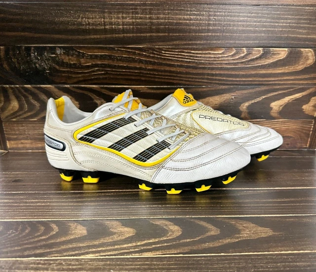 Adidas Predator X FG TRX Chaussure de Foot en Cuir pour Homme Blanche Jaune