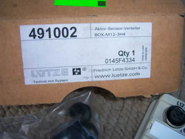 Lutze 491002 4 Way 4 Pole M12 Actuator Sensor Node Un-Used In Box Free Uk Post 2