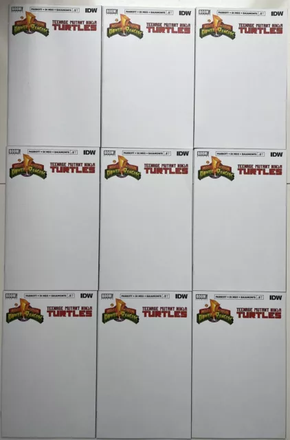Lot of 9 MM Power Rangers Teenage Mutant Ninja Turtles 1 Blank Variant 2019