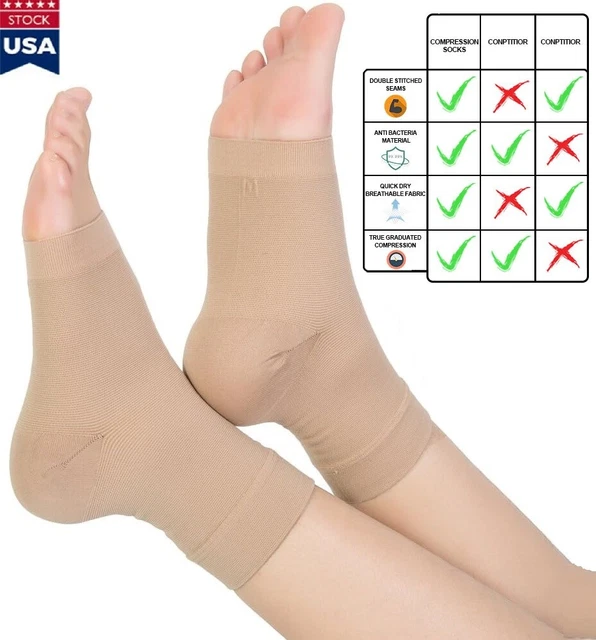 ANKLE BRACE COMPRESSION Socks Relieve Achilles Tendinitis Joint Pain