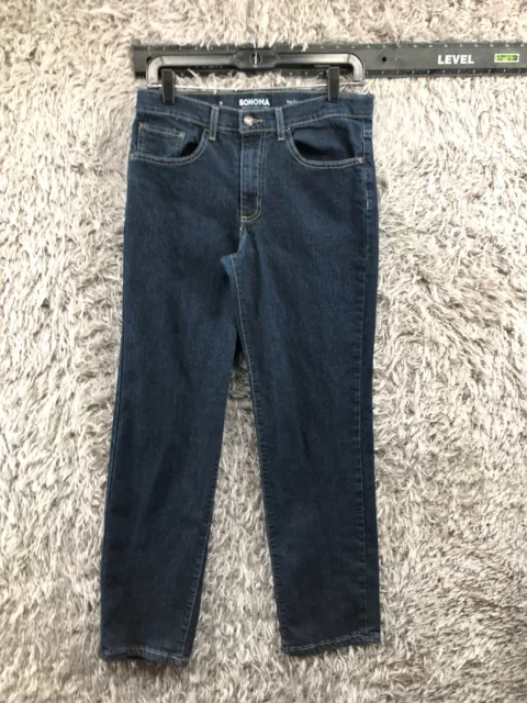 Sonoma The Everyday Straight Jeans Boys Size 18 Dark Wash Blue Adjustable Waist