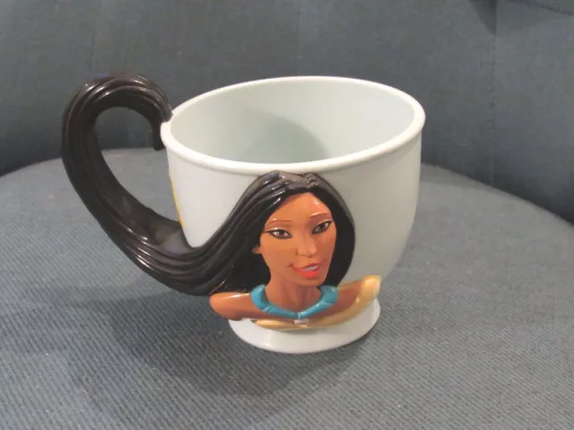 Walt Disneys World on Ice Pocahontas Souvenir Cup Vintage 90s Hair Handle DISNEY